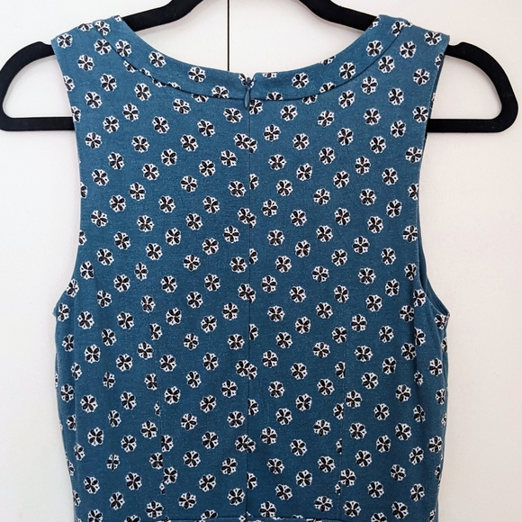 Loft XS Aqua Print Dress - Picture 8 of 9